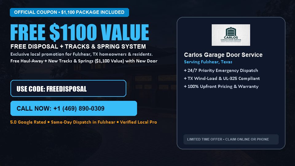 Carlos Garage Door Service FREE Haul-Away & Heavy-Duty Tracks with New Door